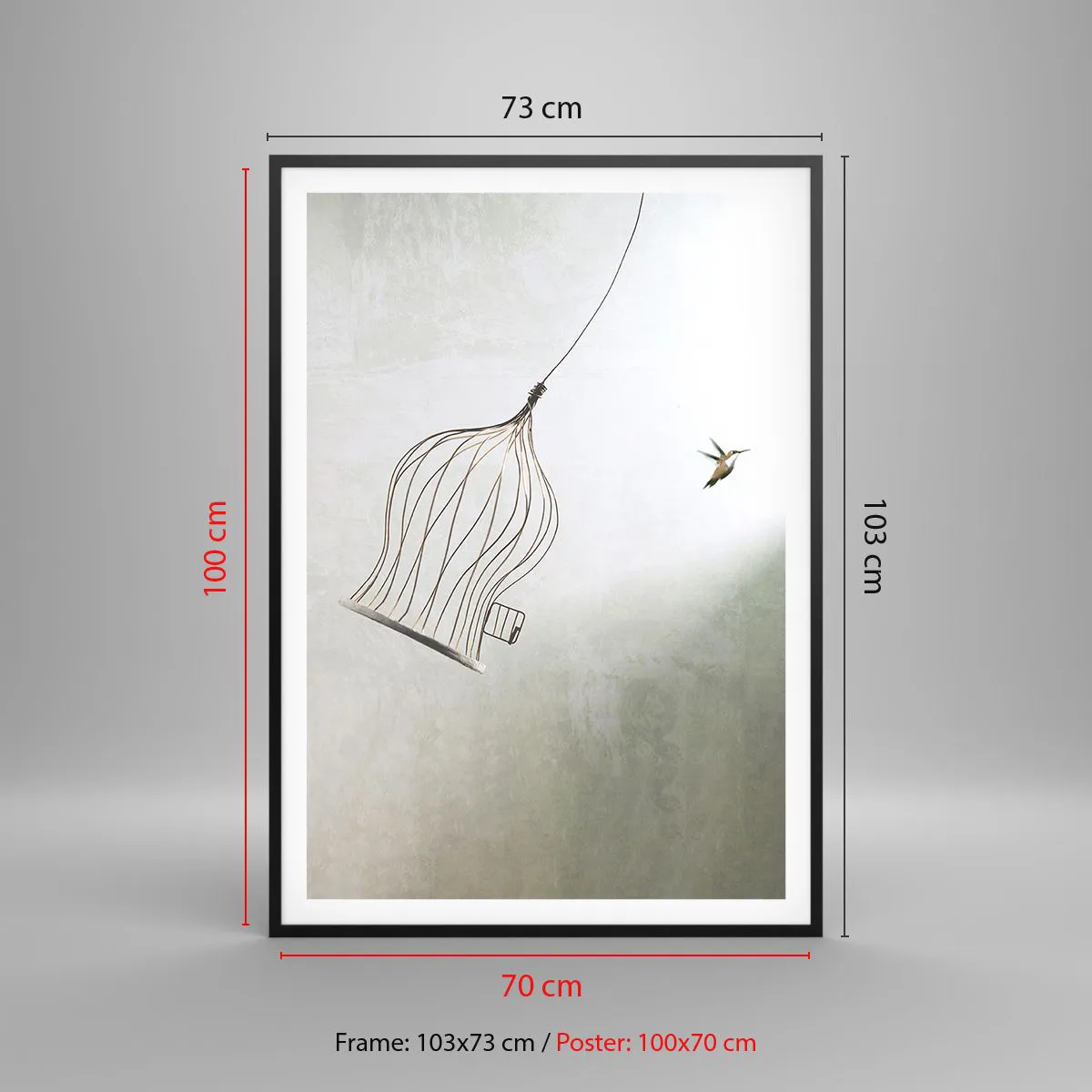 Poster in cornice nera - Nel proprio elemento - 70x100 cm