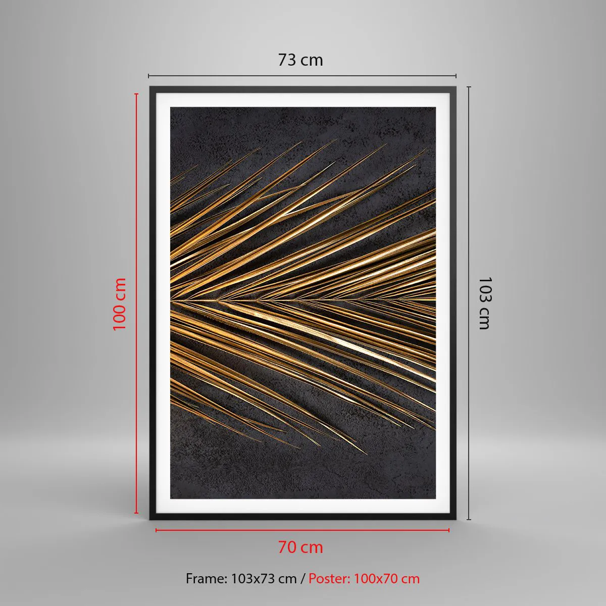 Poster in einem schwarzem Rahmen - Das Gold der Tropen - 70x100 cm