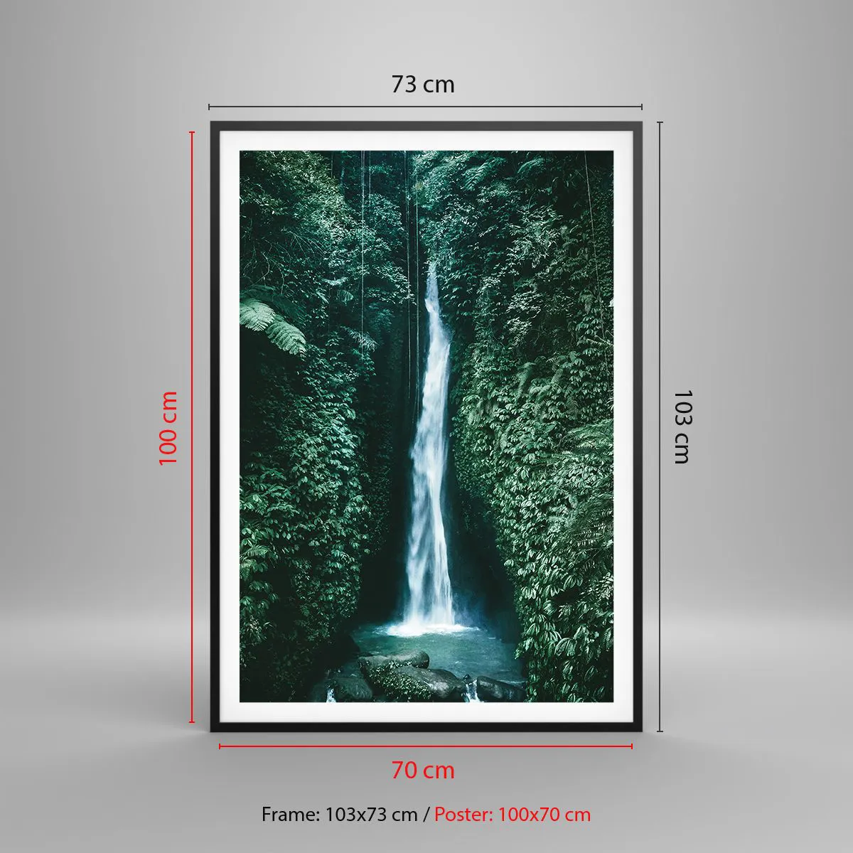 Poster in black frame - Tropical Spring - 70x100 cm