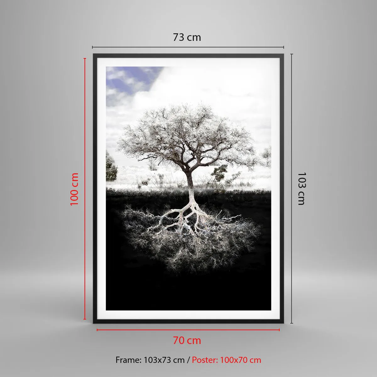 Poster în ramă neagră - Descoperire - 70x100 cm