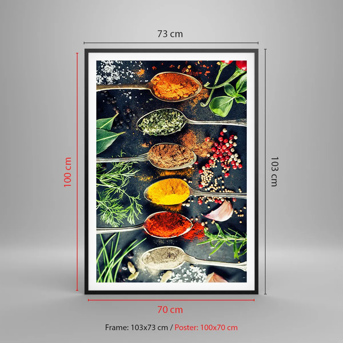 Poster in black frame - Culinary Magic - 70x100 cm