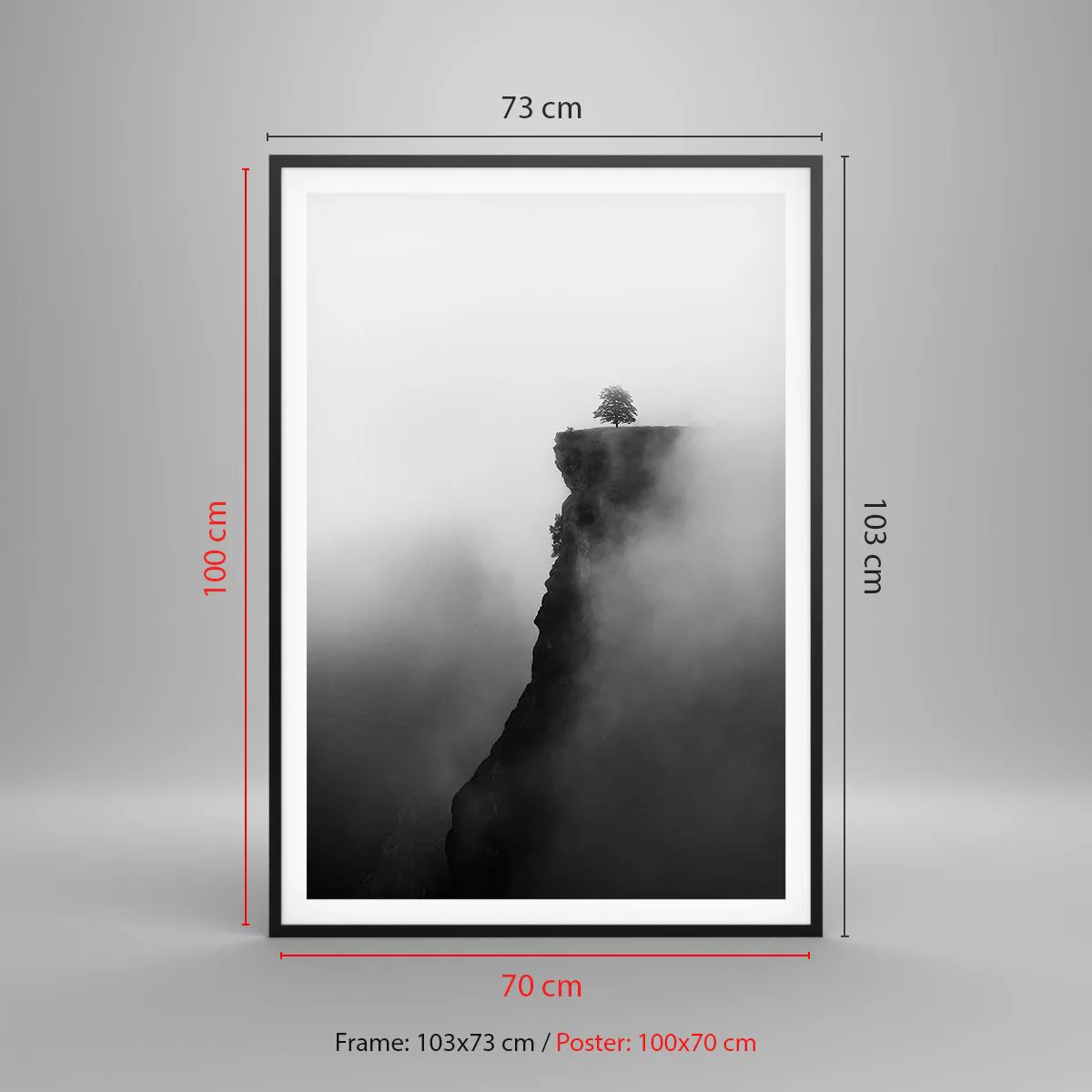 Poster în ramă neagră - La capătul lumii - 70x100 cm