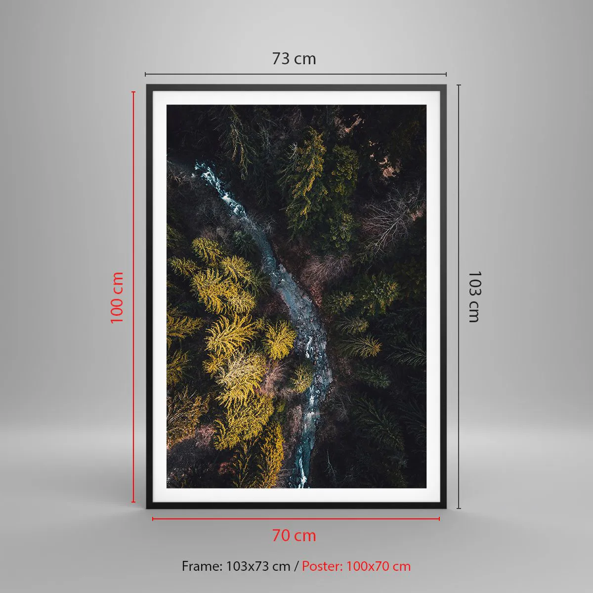 Plakat i sort ramme - Hurtigt, stadig hurtigere - 70x100 cm