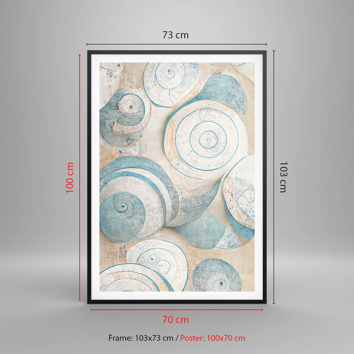 Affiche dans un cadre noir - Poster - Que cache la coque ? - 70x100 cm