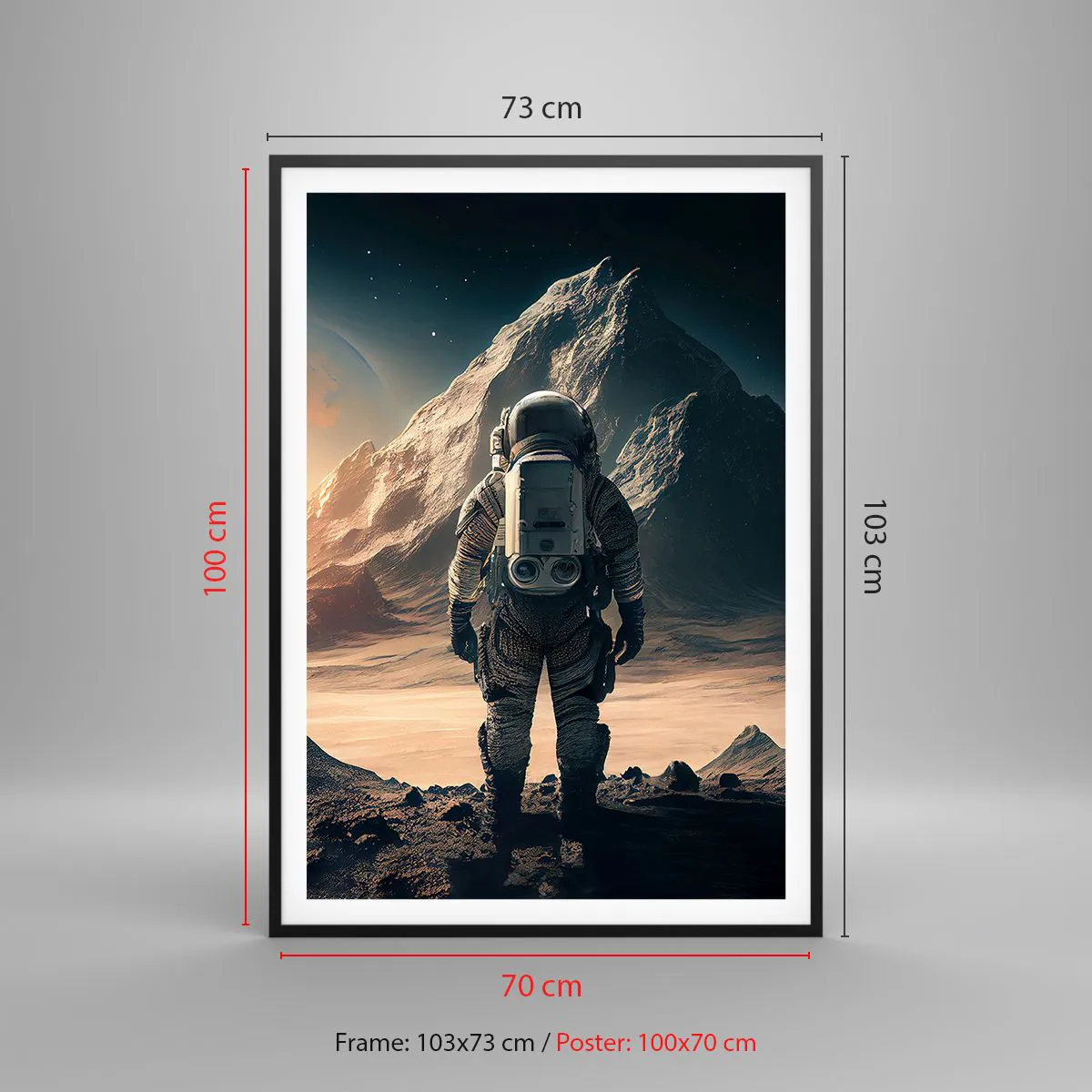 Plakat w czarnej ramie - Nowe wyzwanie - 70x100 cm