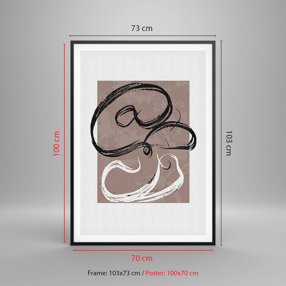 Poszter fehér keretben - Kompozíció - a teljesség keresése - 70x100 cm