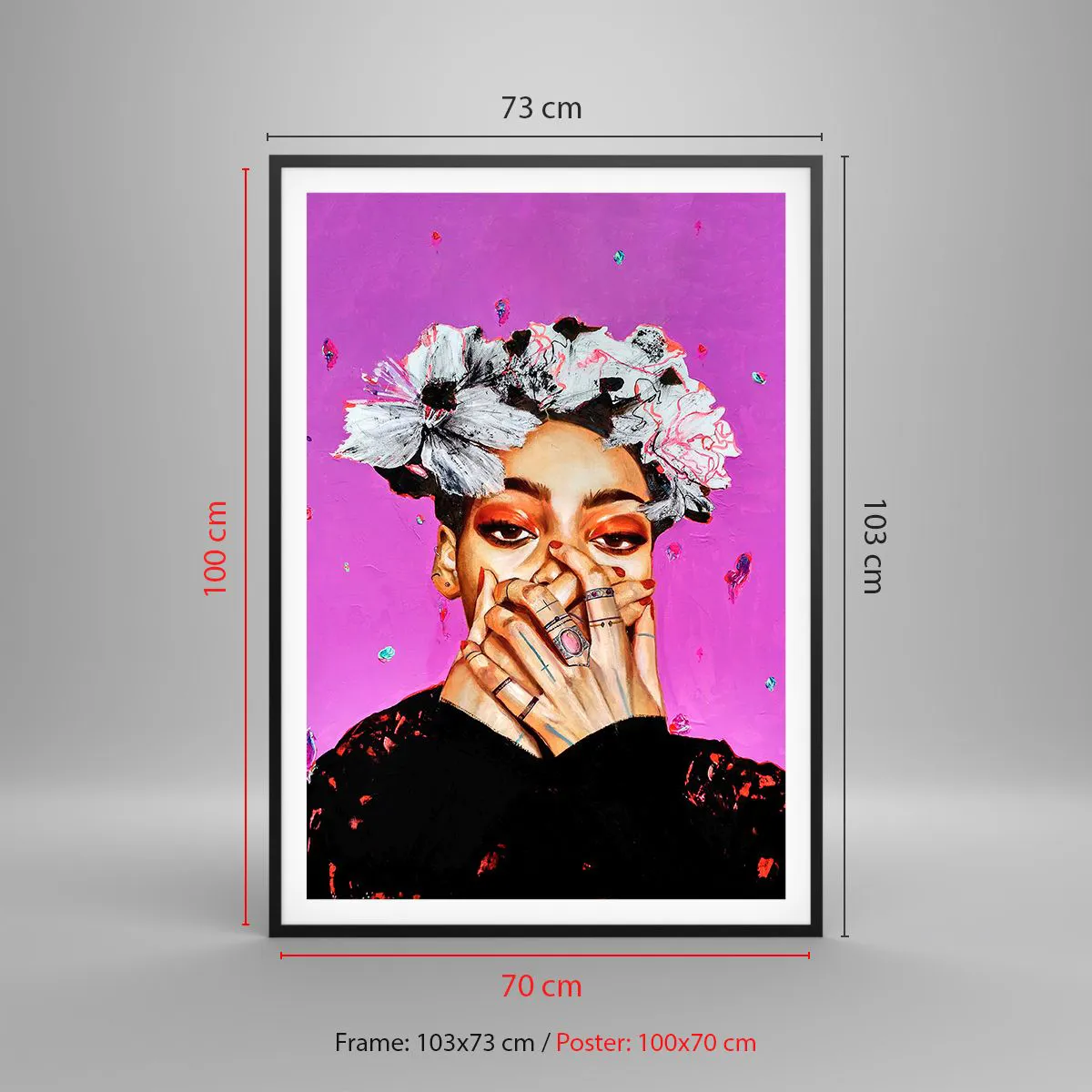 Plakat w czarnej ramie - Trochę szalona - 70x100 cm