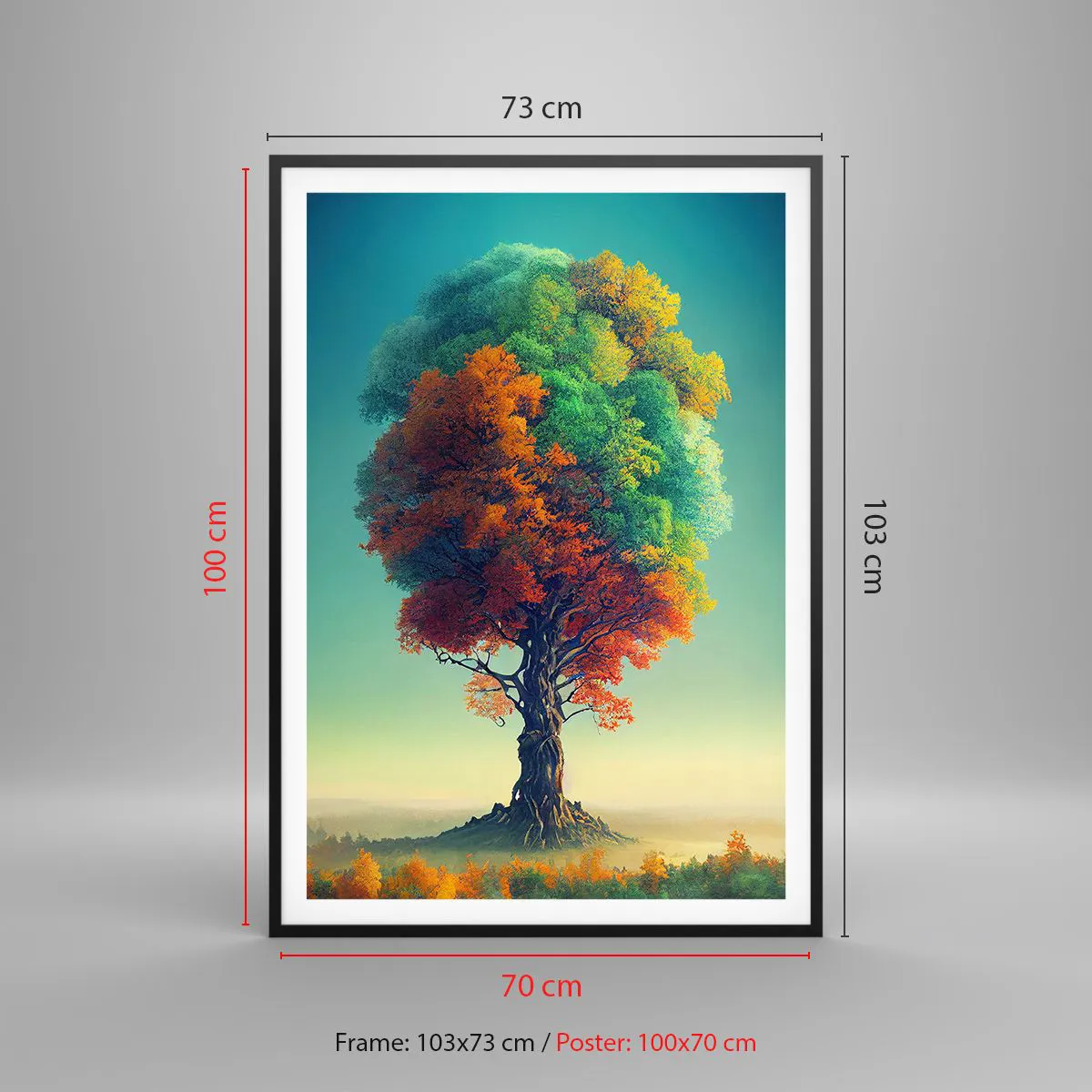 Plakat i sort ramme - Eg - naturens fader - 70x100 cm