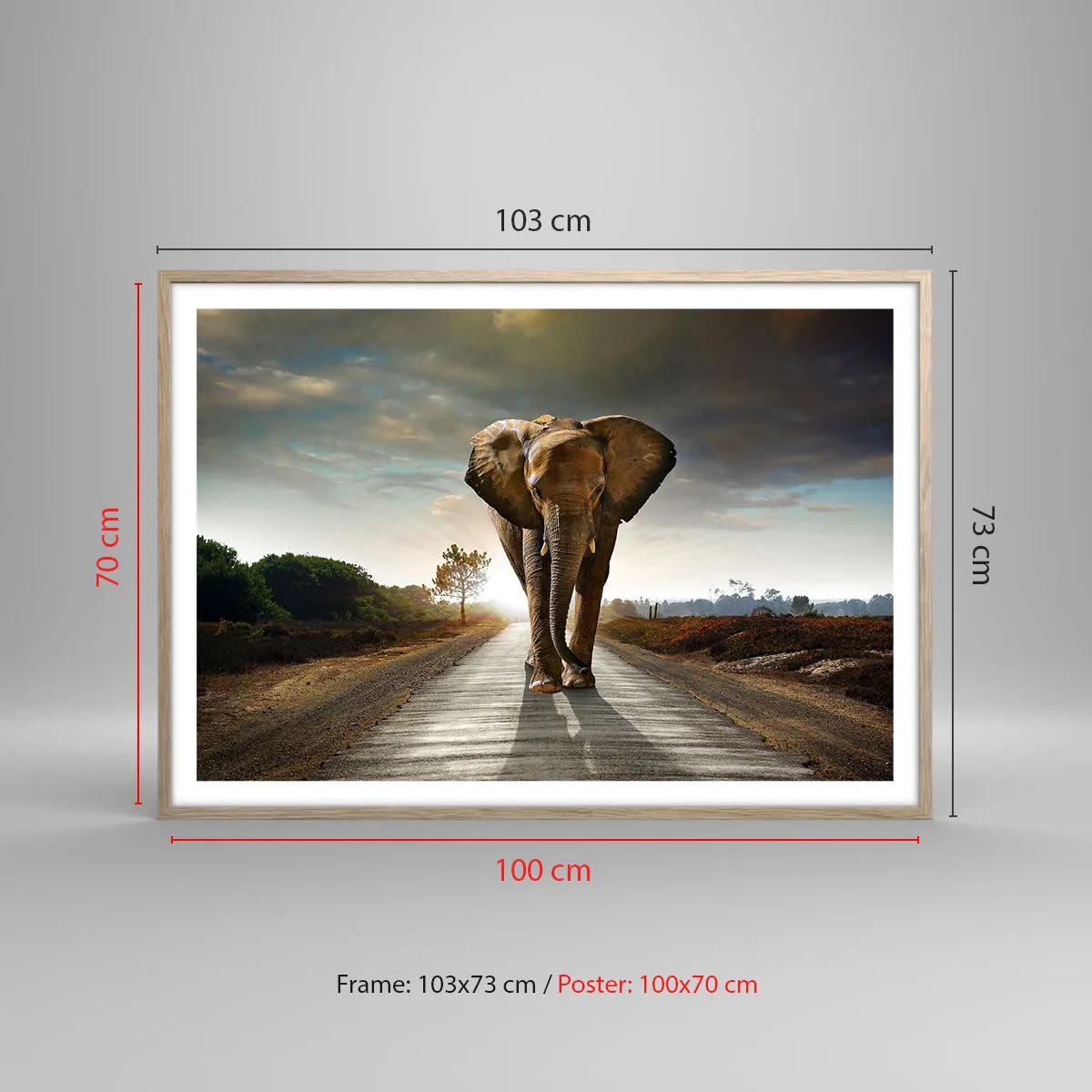 Plakat w ramie jasny dąb - I wcale nie w składzie porcelany - 100x70 cm