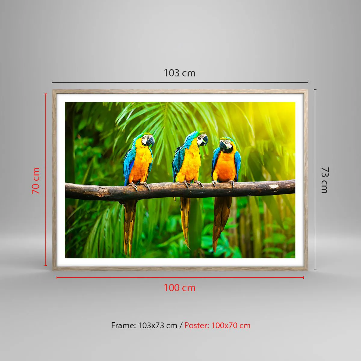 Poster in einem Rahmen aus heller Eiche - Und hast du gehört, dass sie ...? - 100x70 cm