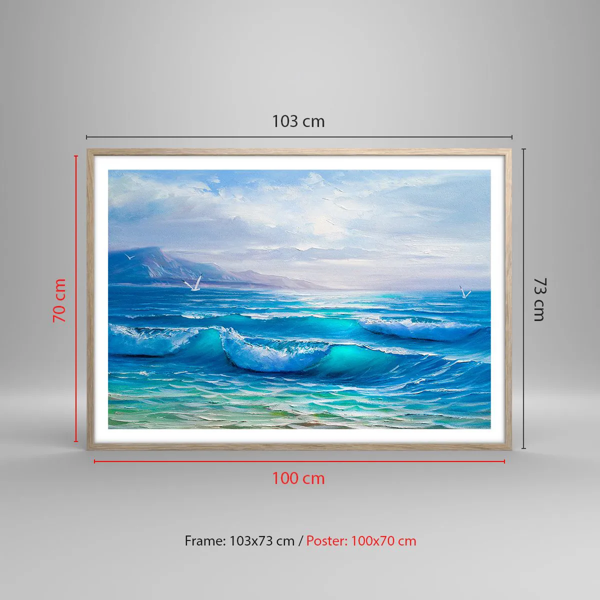 Poszter világos tölgy keretben - Megkönnyebbülést hoz - 100x70 cm