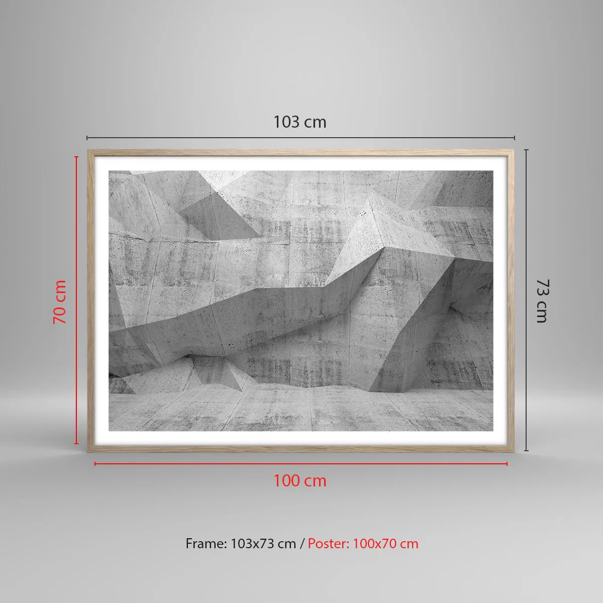 Affiche dans un chêne clair - Poster - Un vrai challenge - 100x70 cm