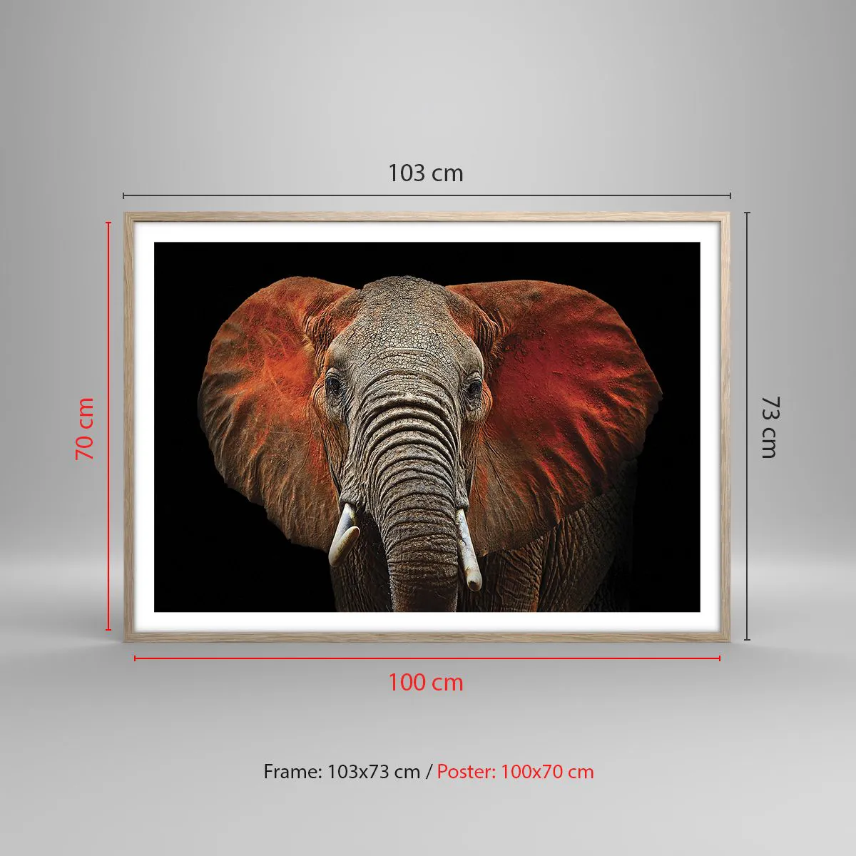 Poster in light oak frame - I am Wild, and You? - 100x70 cm