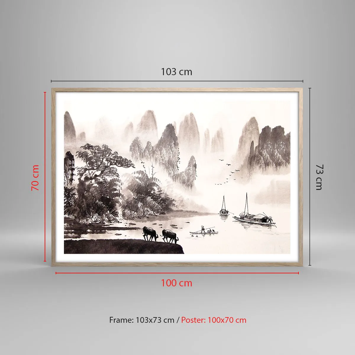 Plakat w ramie jasny dąb - Egzotyczna codzienność Wschodu - 100x70 cm