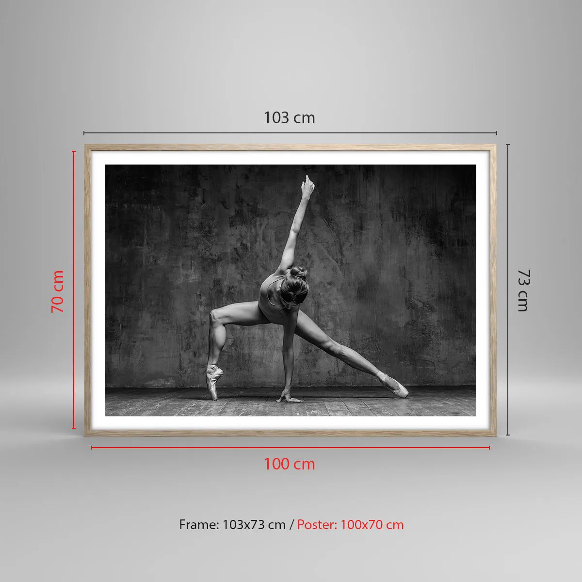 Plakat w ramie jasny dąb - Ideał równowagi - 100x70 cm