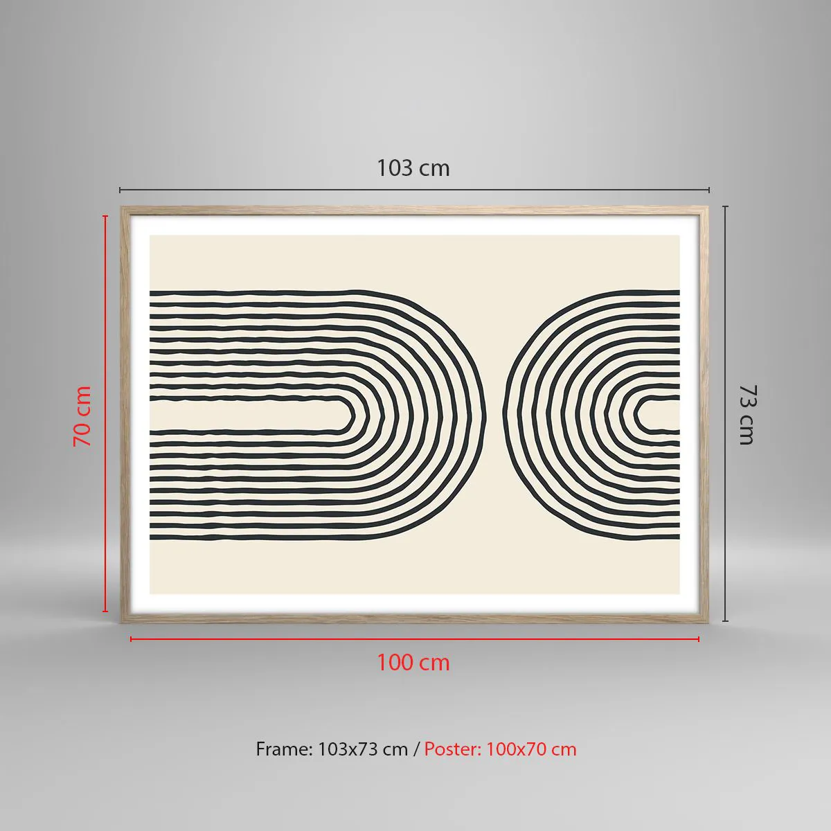 Poster in light oak frame - In One Moment… - 100x70 cm