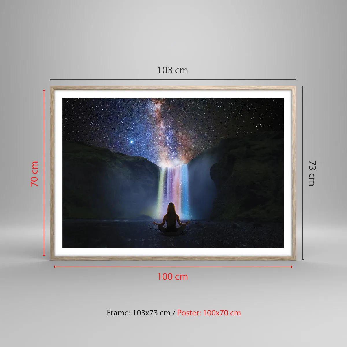 Poster in cornice rovere chiaro - Armonia assoluta - 100x70 cm