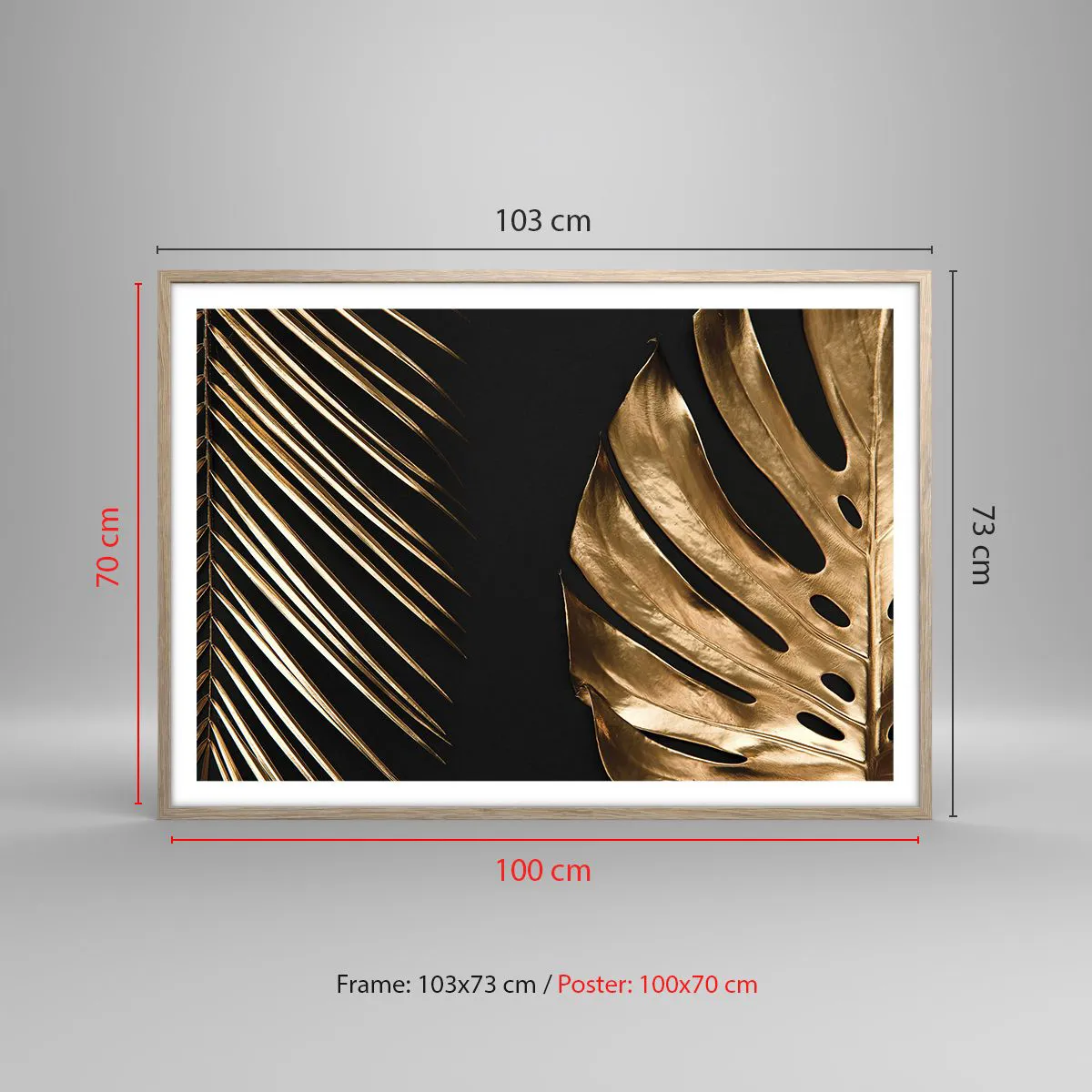 Poster in light oak frame - Different but Equally Exepnsive - 100x70 cm