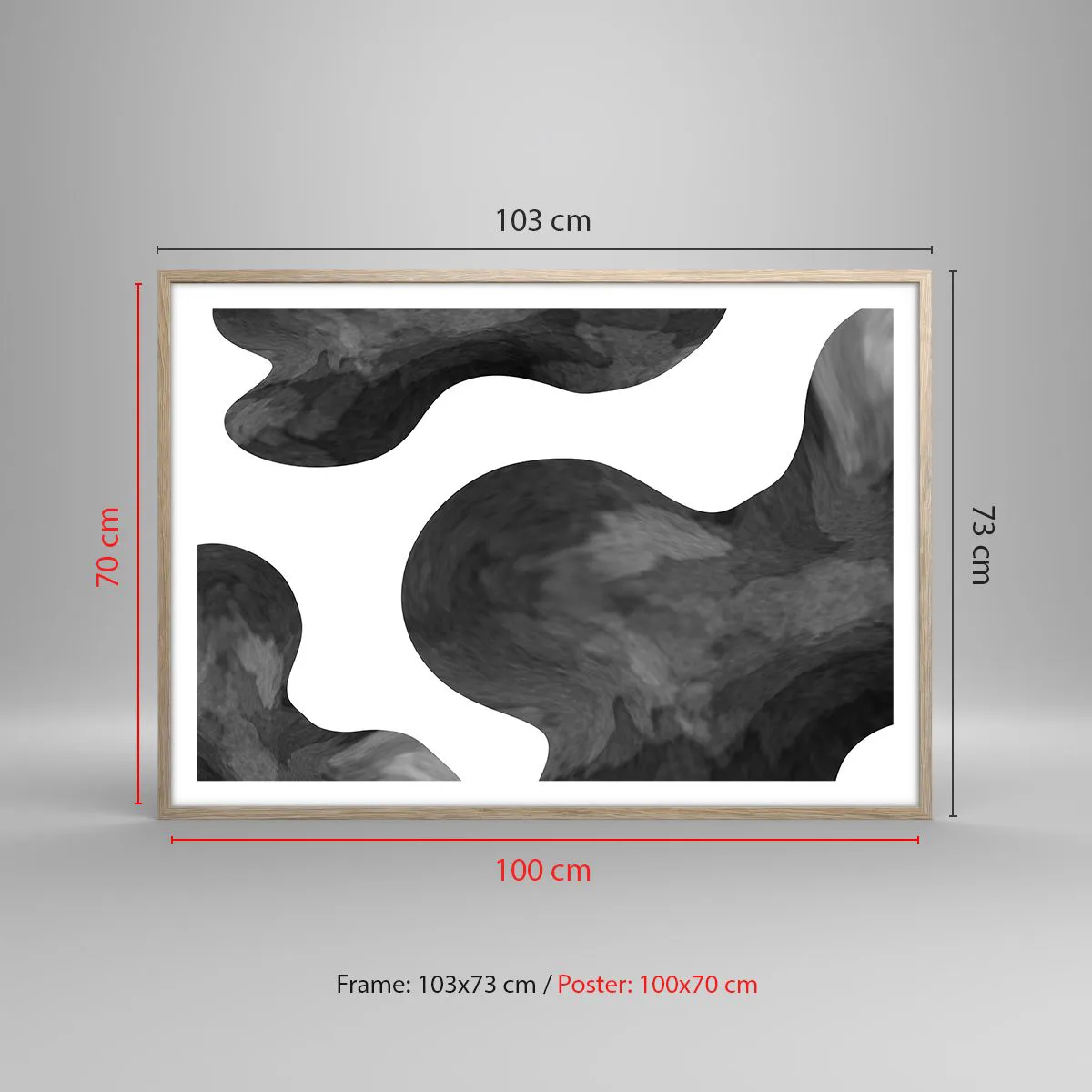 Poster in light oak frame - Milky Way - 100x70 cm