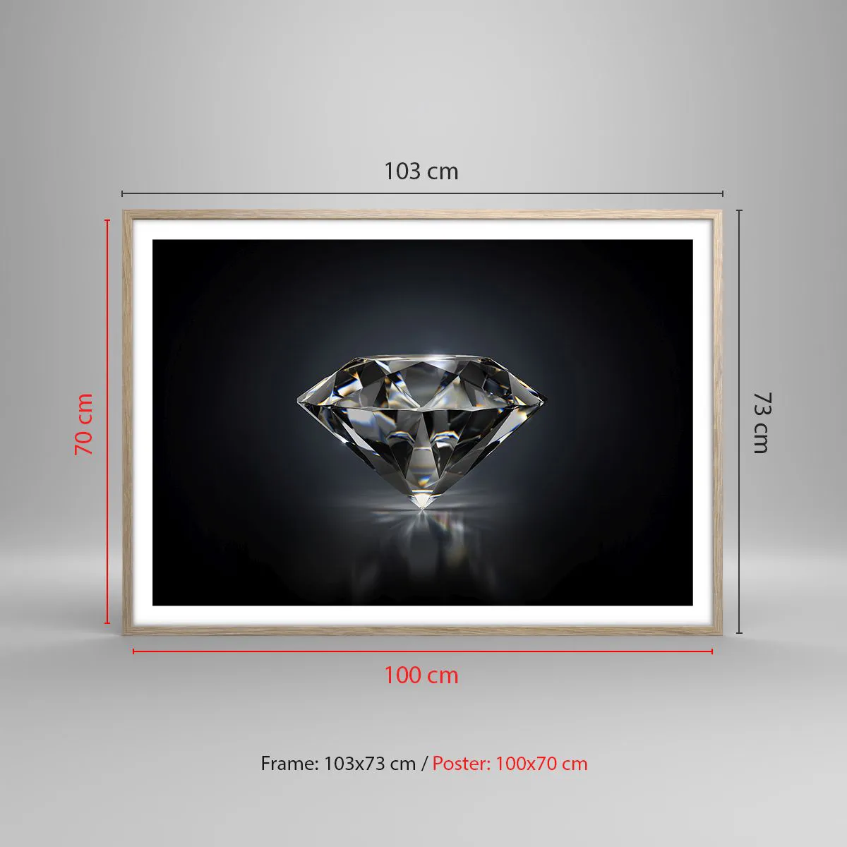 Plakát v rámu světlý dub - Best girls friend - 100x70 cm