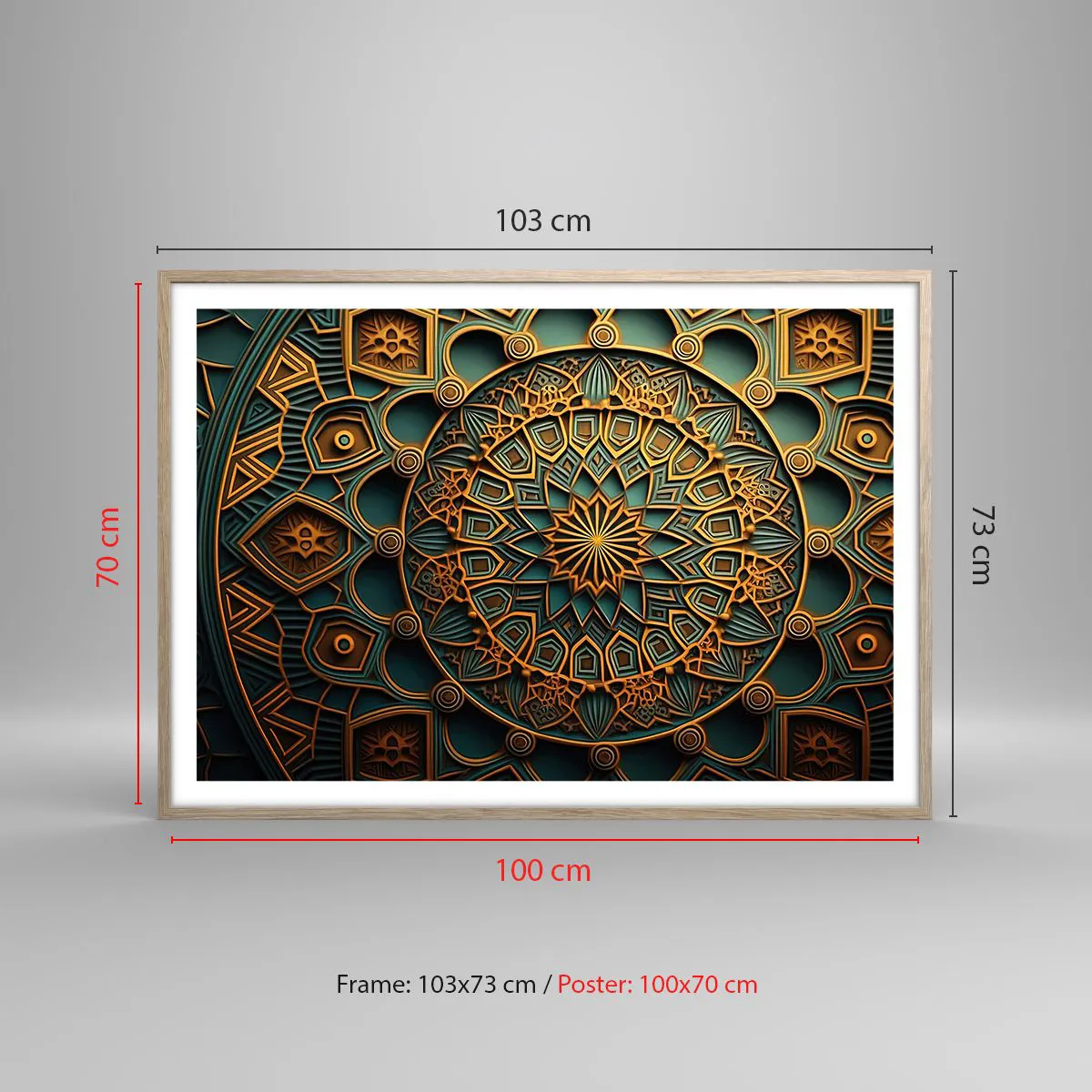 Affisch i ram av ljusek - I ett arabiskt klimat - 100x70 cm