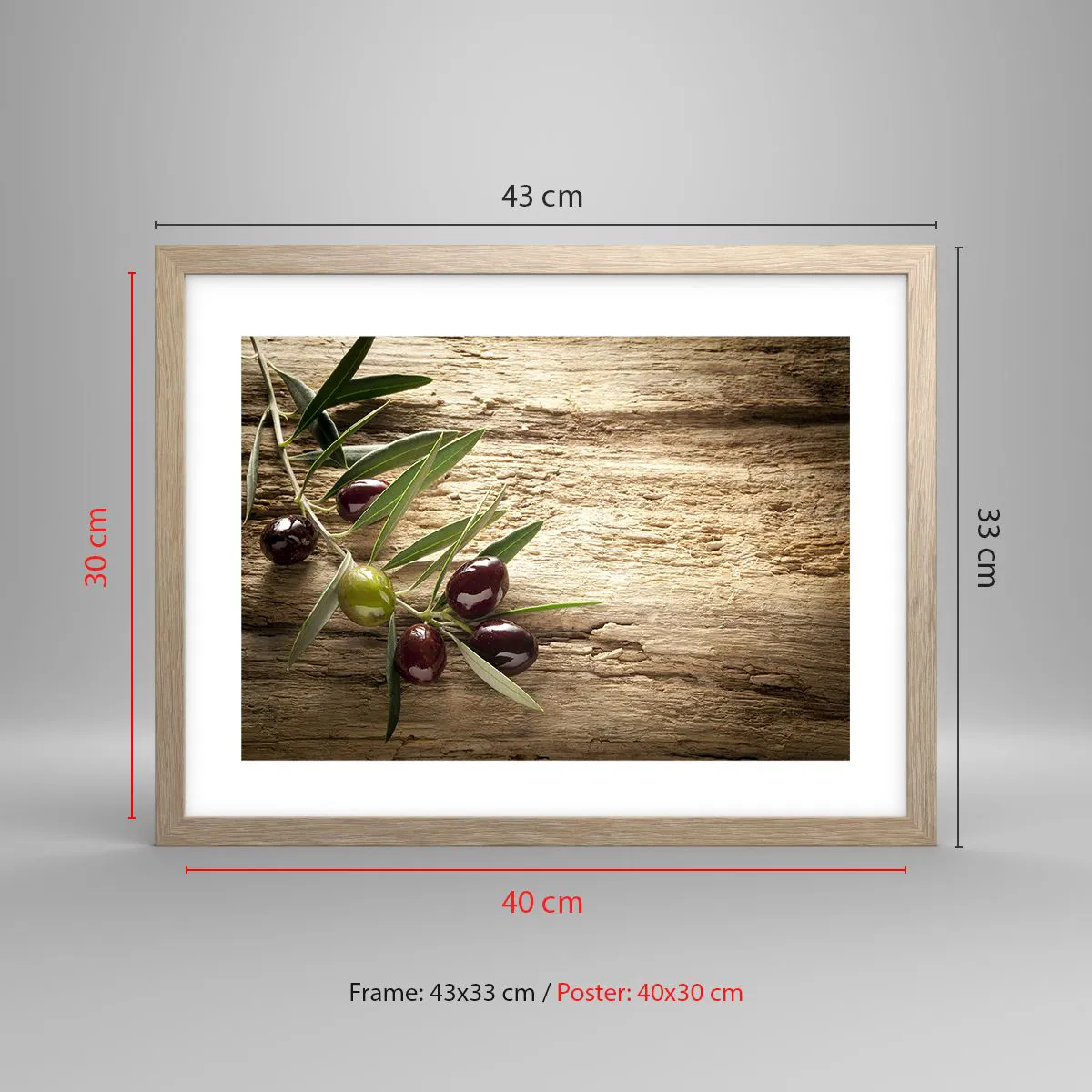 Affisch i ram av ljusek - Direkt från naturen - 40x30 cm