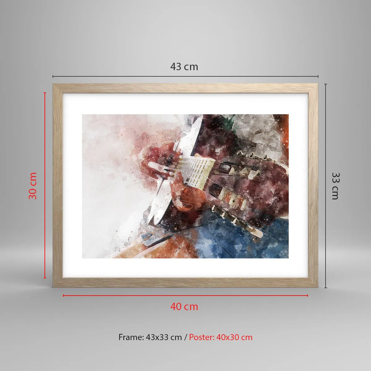 Poster in light oak frame - And What do You Think? - 40x30 cm