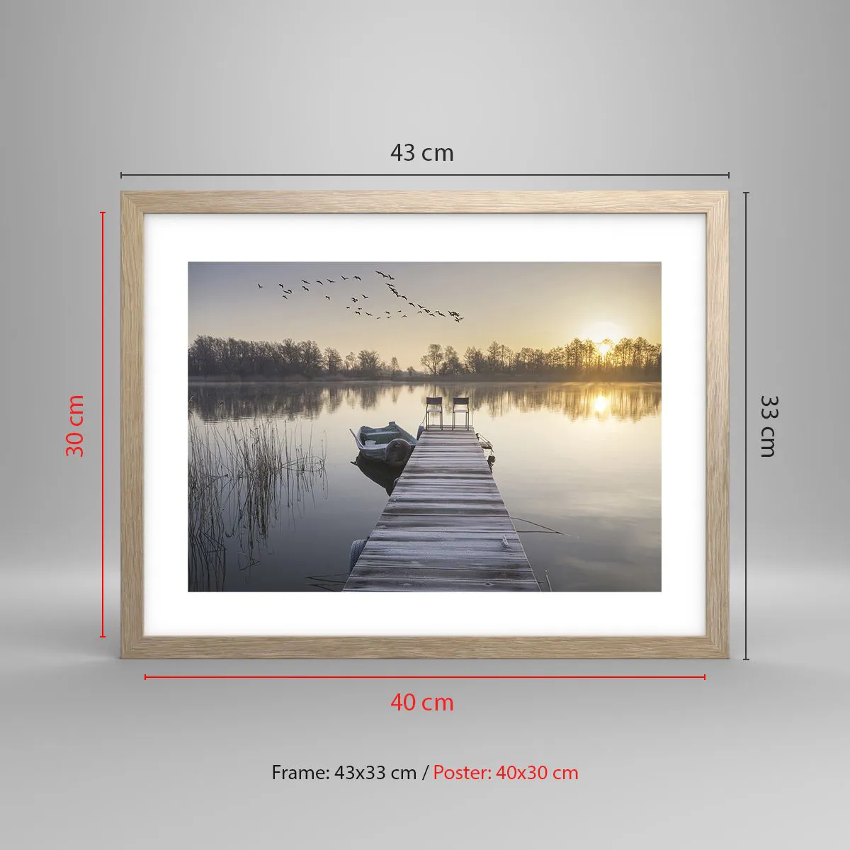 Poszter világos tölgy keretben - Egy kis idő múlva visszajövök - 40x30 cm