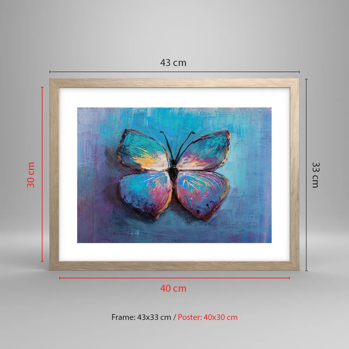 Affisch i ram av ljusek - I full charm - 40x30 cm