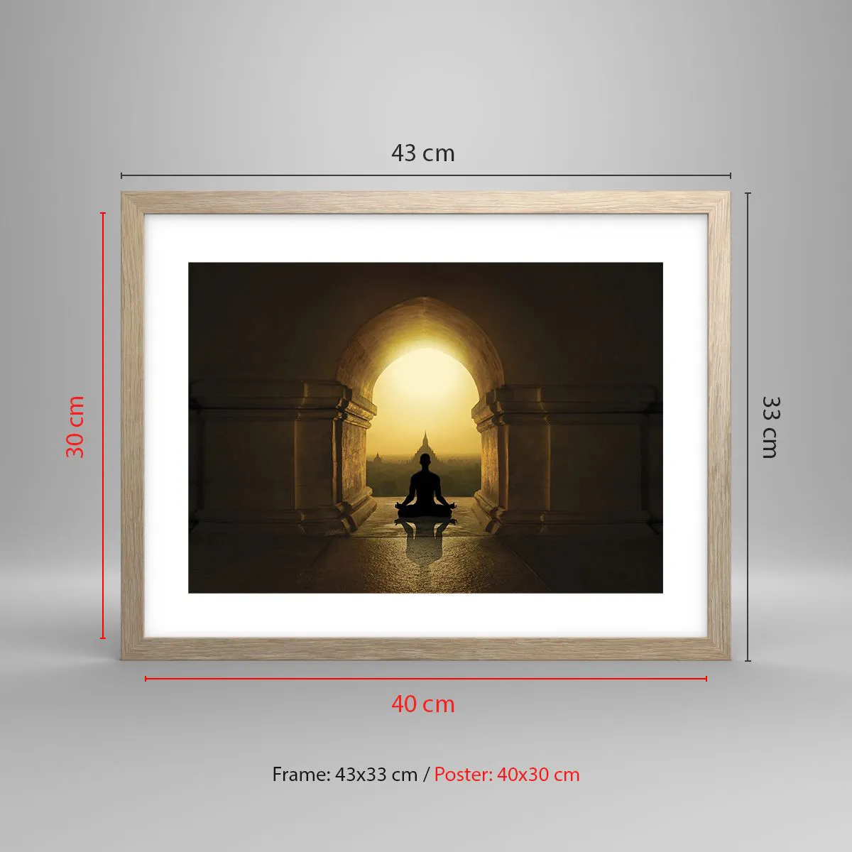 Affiche dans un chêne clair - Poster - Pleine harmonie - 40x30 cm