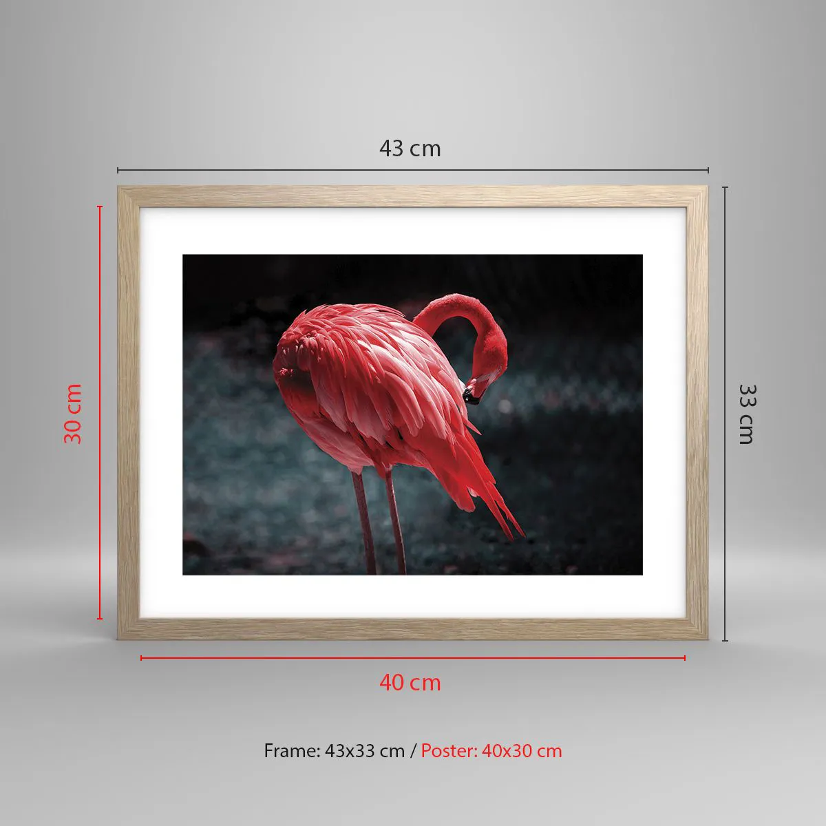 Poster in einem Rahmen aus heller Eiche - Ein purpurrotes Gedicht der Natur - 40x30 cm