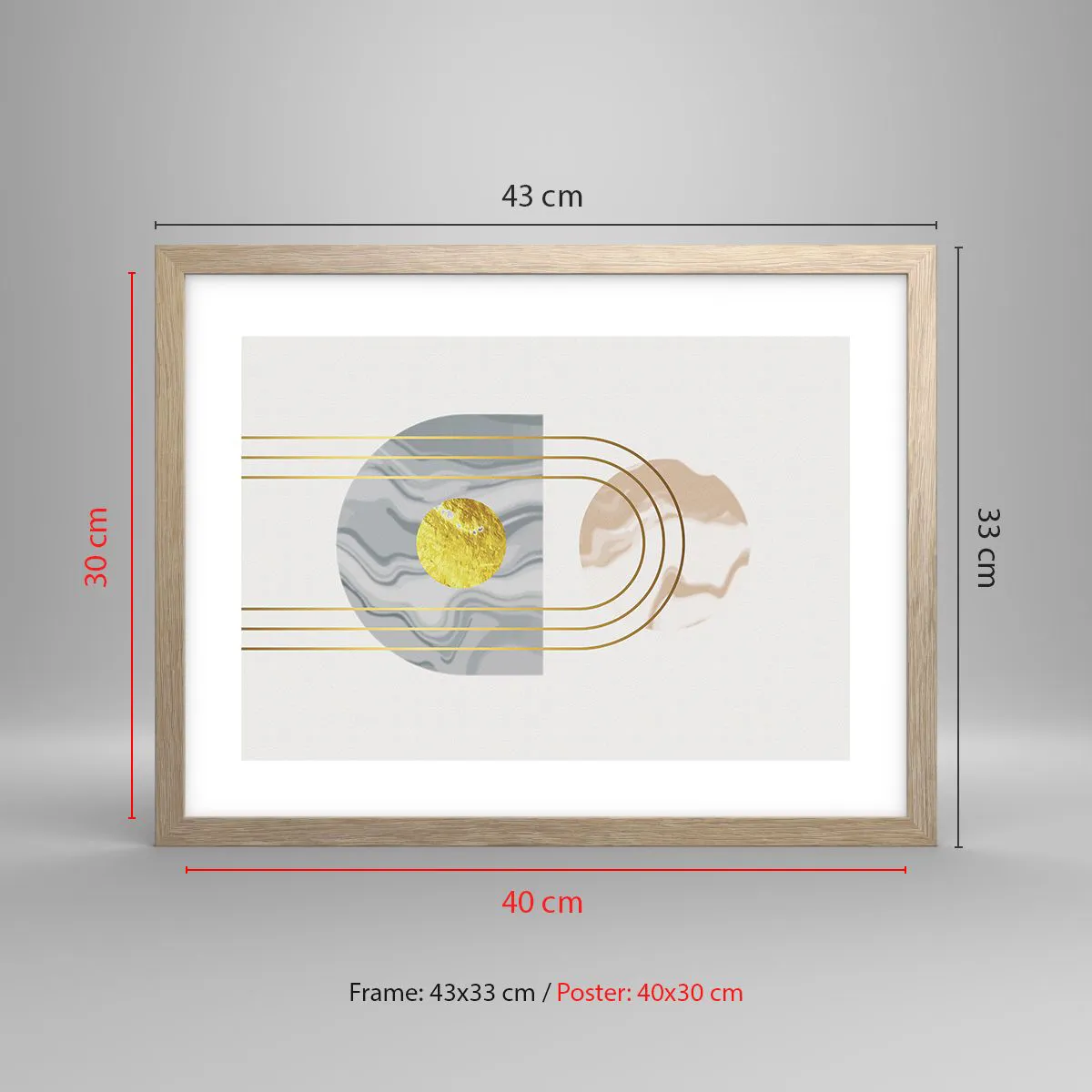 Poster in cornice rovere chiaro - Chiarezza e lucentezza - 40x30 cm