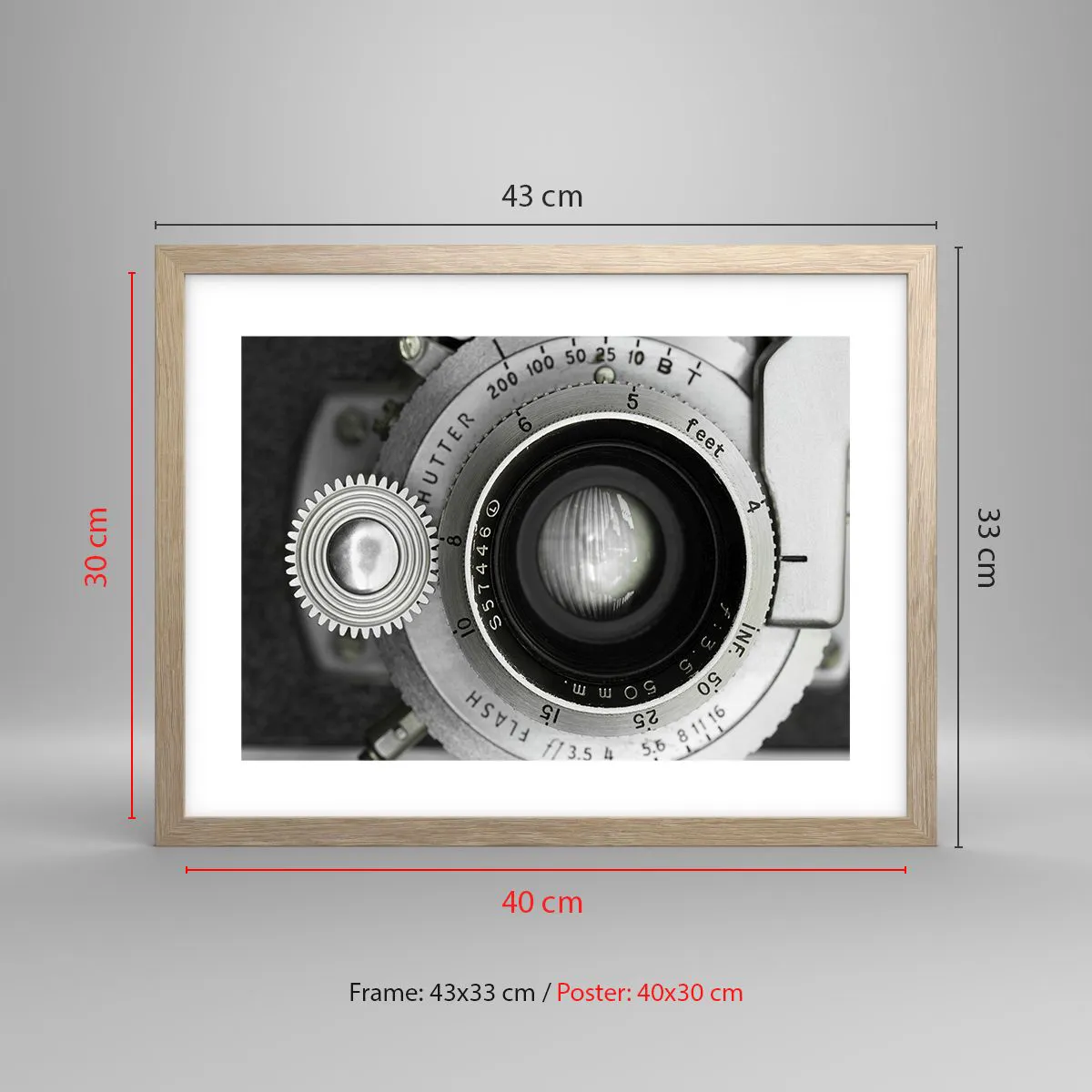 Een poster in een licht eiken lijst - Een verhaal over Hollywood - 40x30 cm