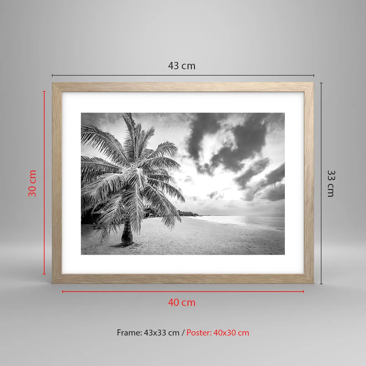 Affisch i ram av ljusek - När du längtar efter ensamheten... - 40x30 cm