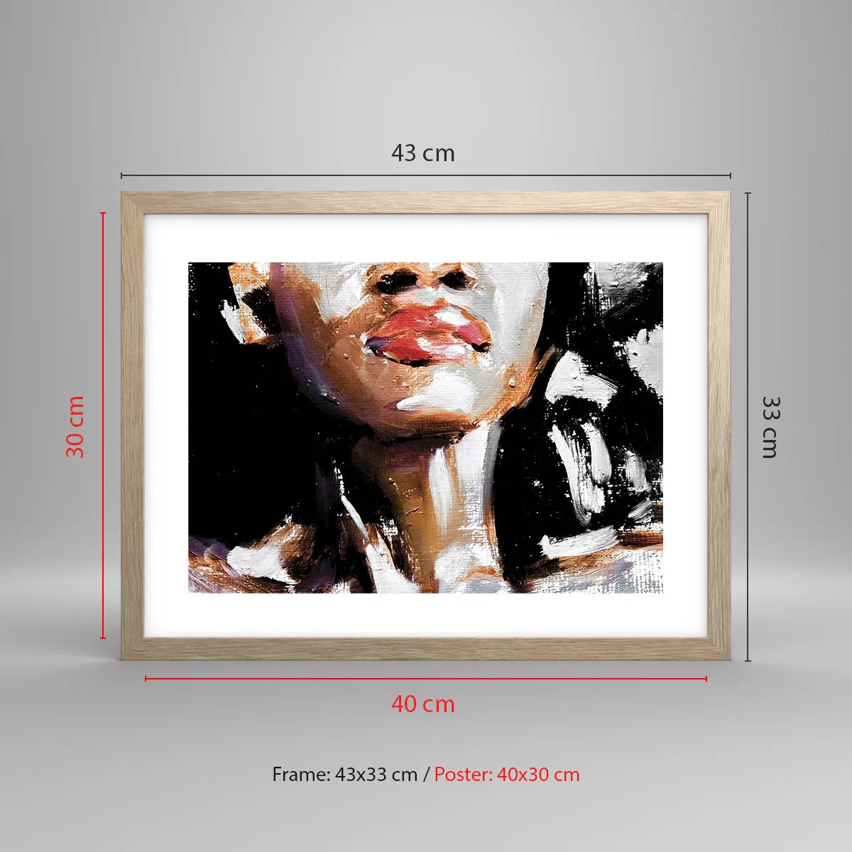 Plakát v rámu světlý dub - Hrdost bez předsudků - 40x30 cm