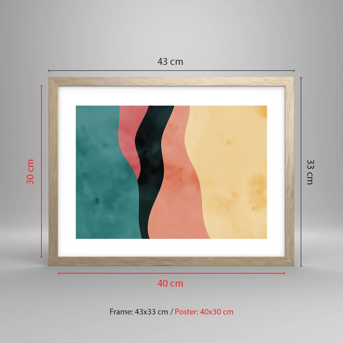 Poster in einem Rahmen aus heller Eiche - Konforme Nichtkonformität - 40x30 cm