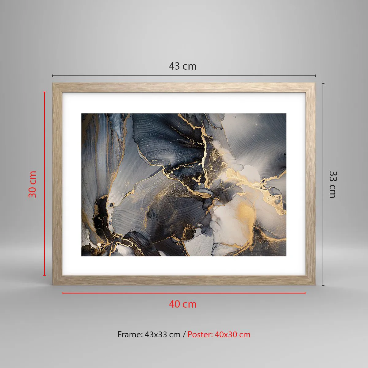 Affisch i ram av ljusek - En stens liv - 40x30 cm