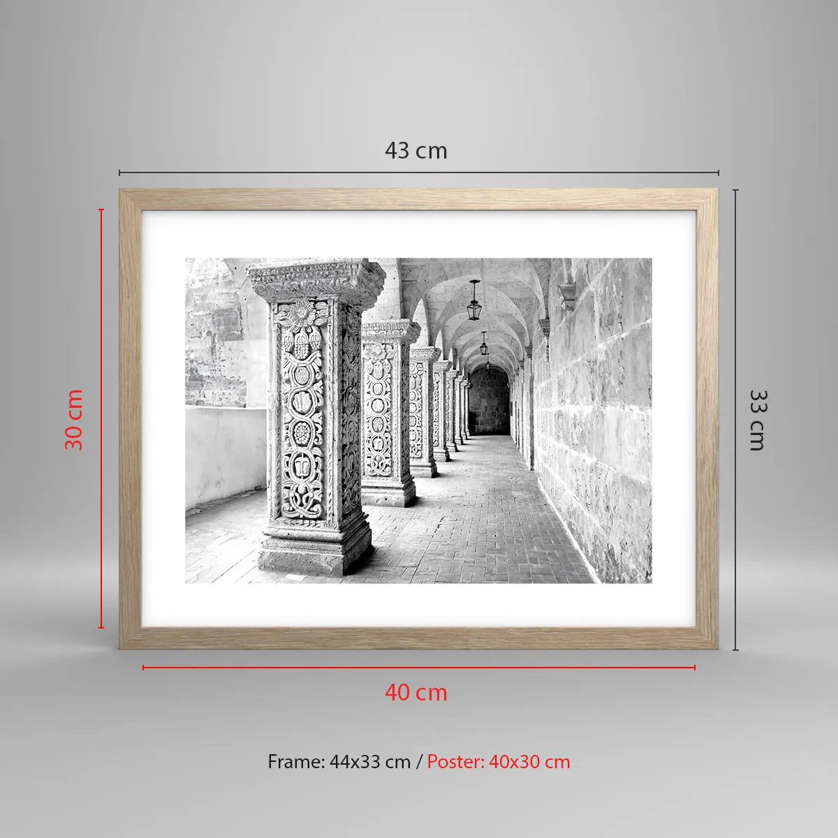 Poster in light oak frame - Where is this Going...? - 40x30 cm