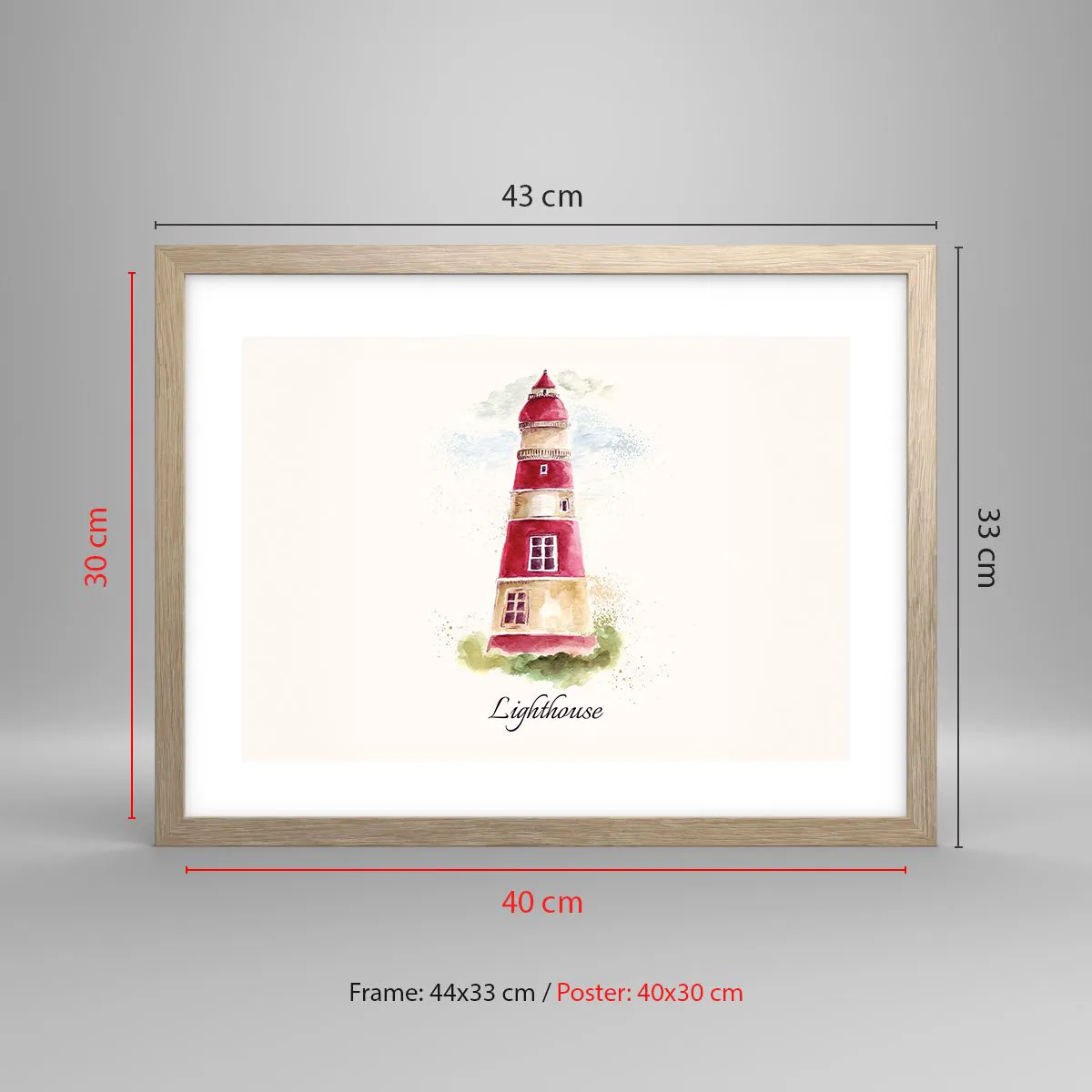 Affisch i ram av ljusek - Det är alltid något väder - 40x30 cm