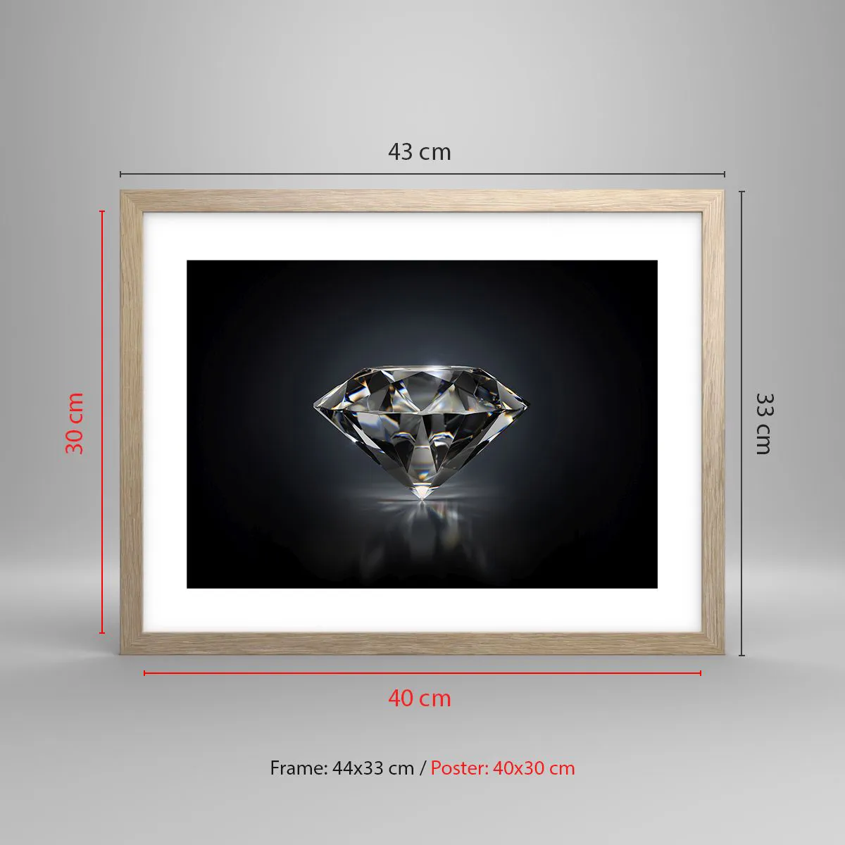 Plakát v rámu světlý dub - Best girls friend - 40x30 cm