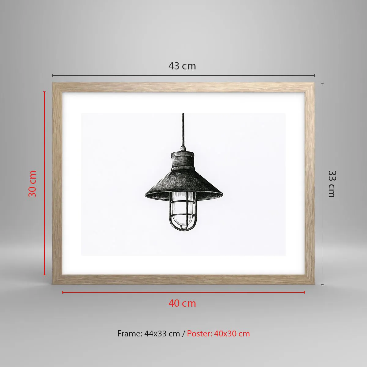 Plakat w ramie jasny dąb - Jak przed laty… - 40x30 cm