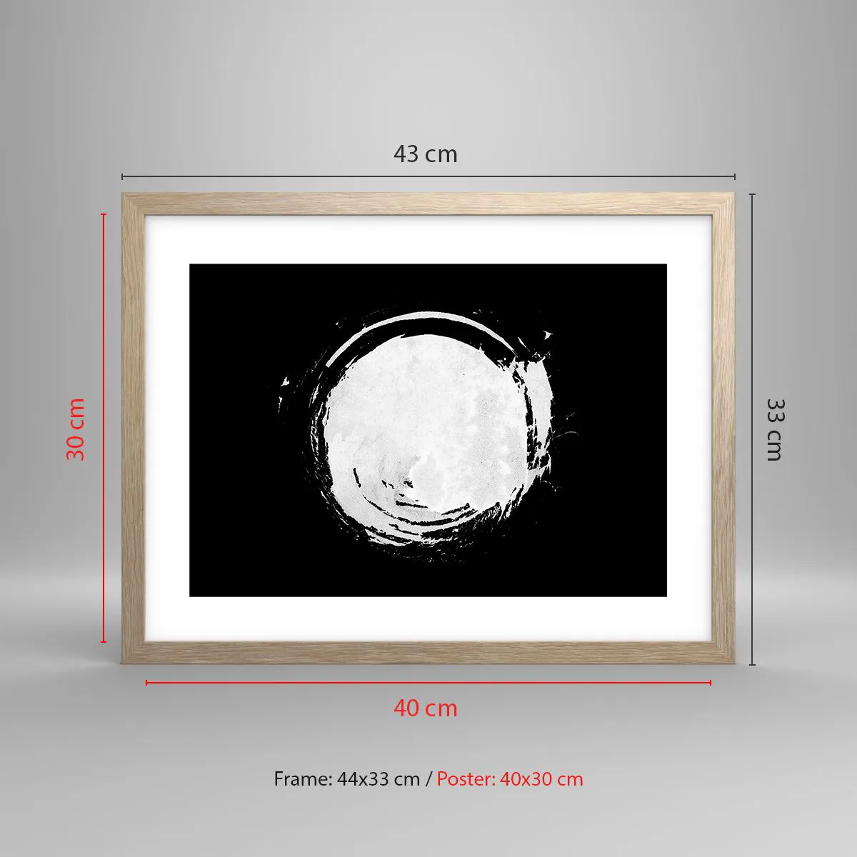 Poster in light oak frame - Good Solution - 40x30 cm