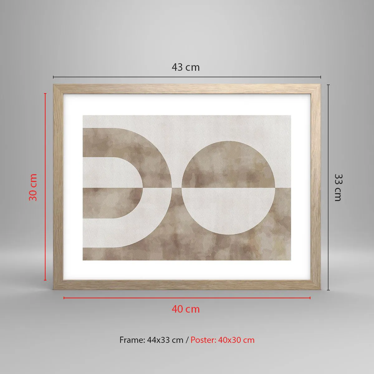 Affiche dans un chêne clair - Poster - Similitudes et différences - 40x30 cm
