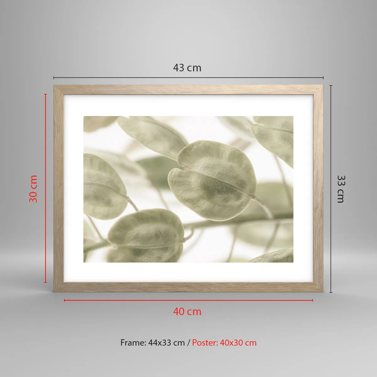 Plakát v rámu světlý dub - Na začátku bylo listí… - 40x30 cm