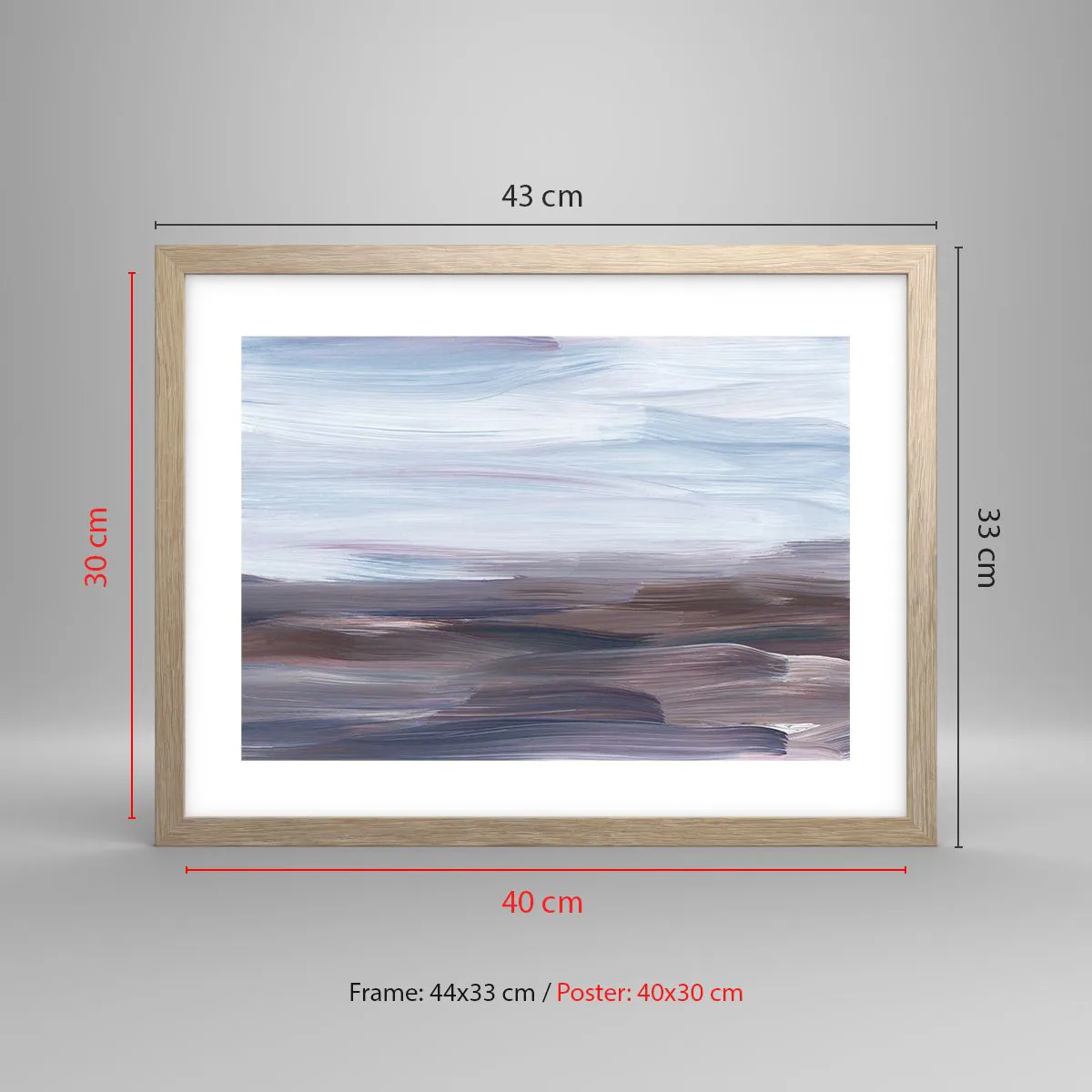 Plakat w ramie jasny dąb - Żywioły: woda - 40x30 cm