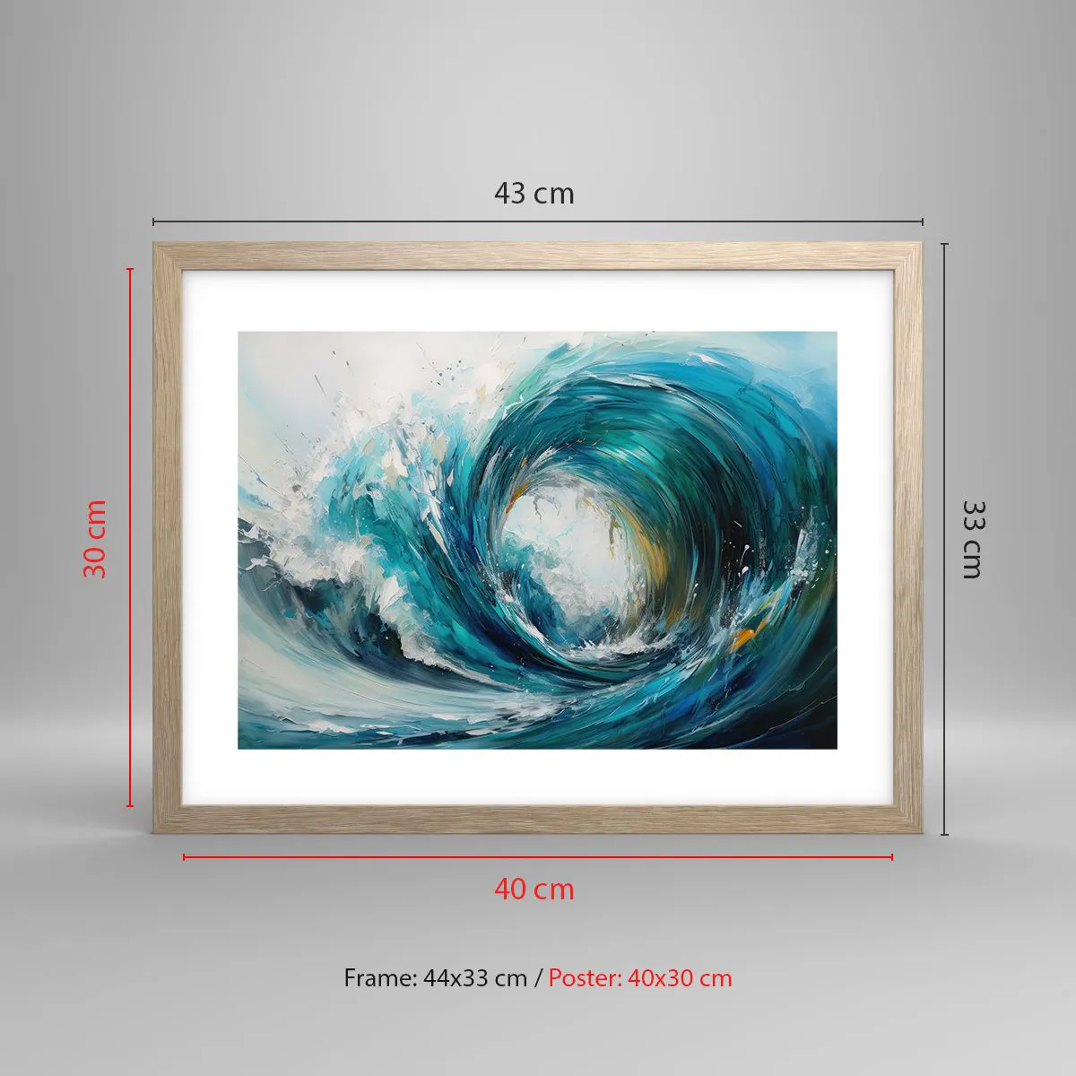 Een poster in een licht eiken lijst - Zeeportaal - 40x30 cm