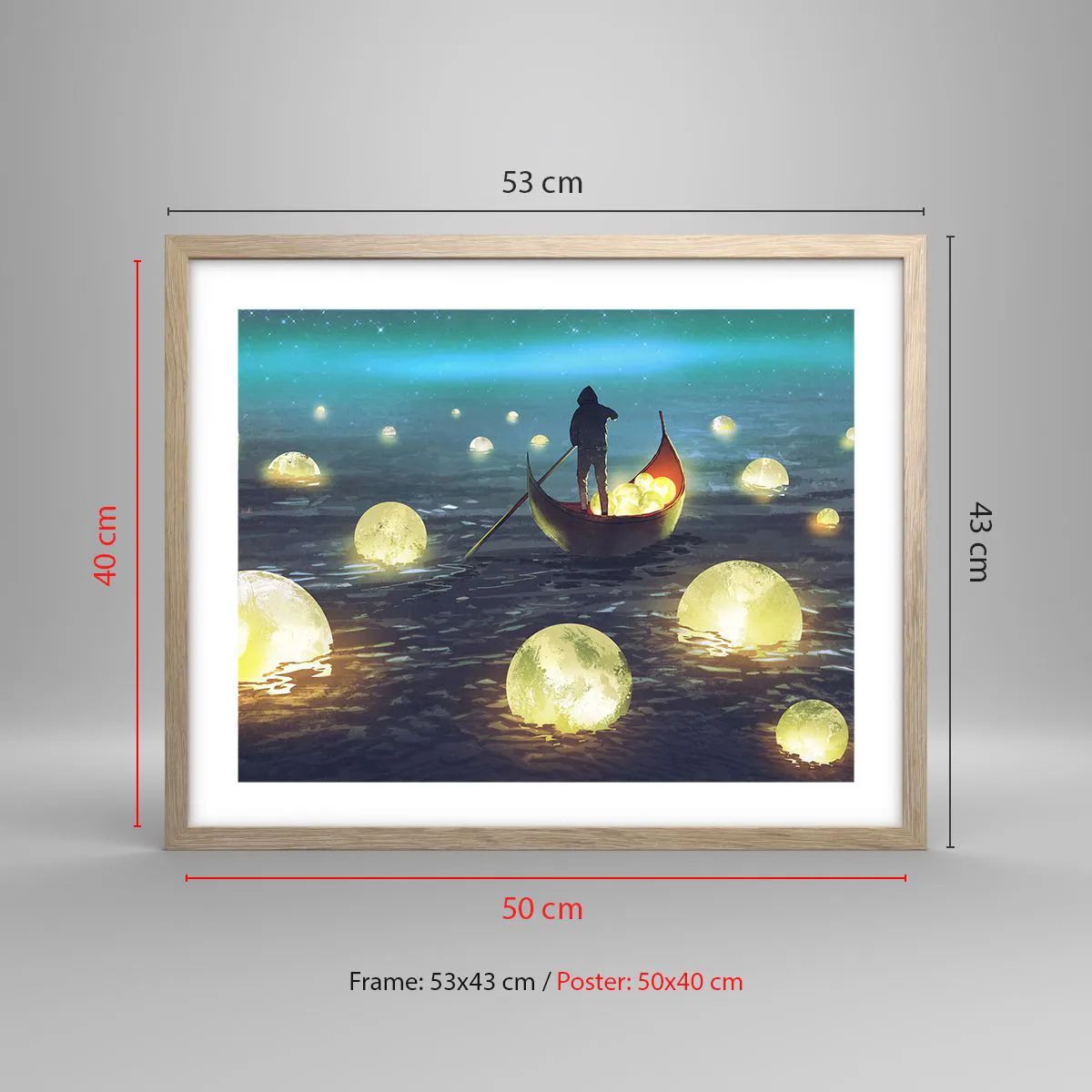 Pôster com moldura de carvalho claro - Coisas com as quais os filósofos nunca sonharam - 50x40 cm