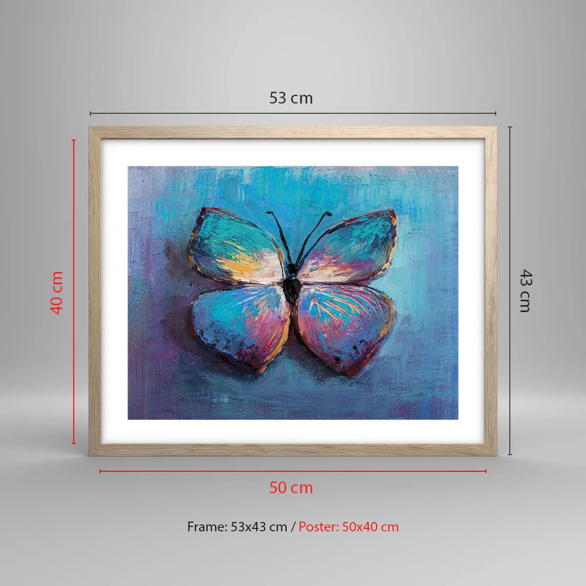 Affisch i ram av ljusek - I full charm - 50x40 cm