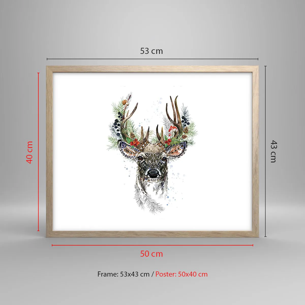 Affisch i ram av ljusek - I högtidskläder - 50x40 cm