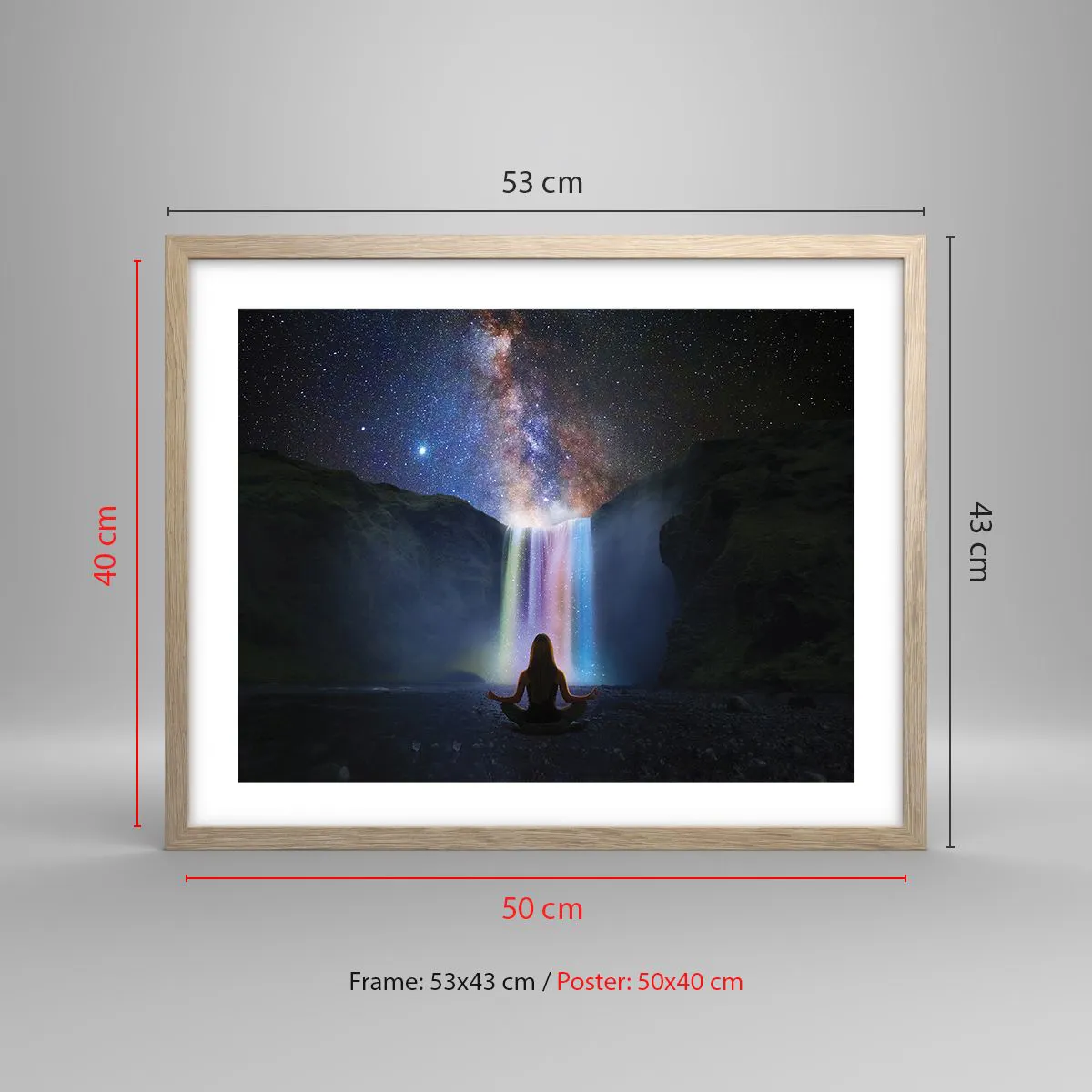 Poster in einem Rahmen aus heller Eiche - Absolute Harmonie - 50x40 cm